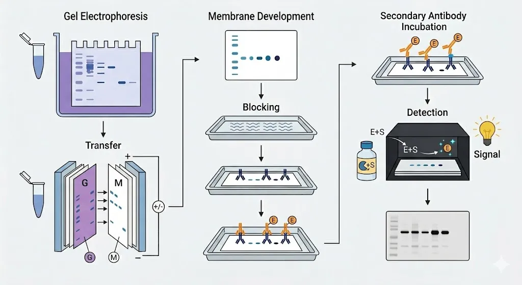 Diagram of the Western blot analysis.